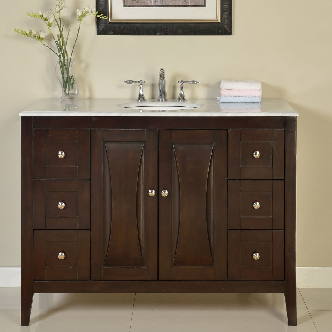 Silkroad Exclusive 48" Single Sink Bathroom Vanity Set